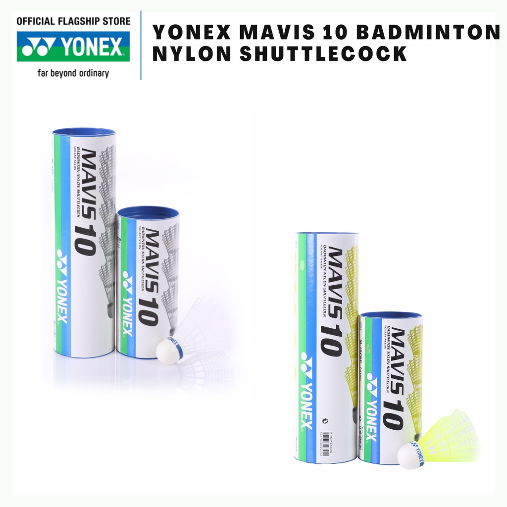 Yonex Mavis 10 แบดมินตันไนลอนลูกขนไก่ Bola แบดมินตัน/Bola Bulu Tangkis Nilon MAVIS10