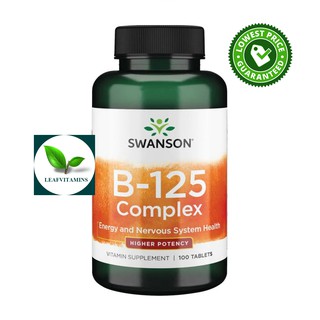 Swanson Premium Vitamin B-125 Complex / 100 Tabs