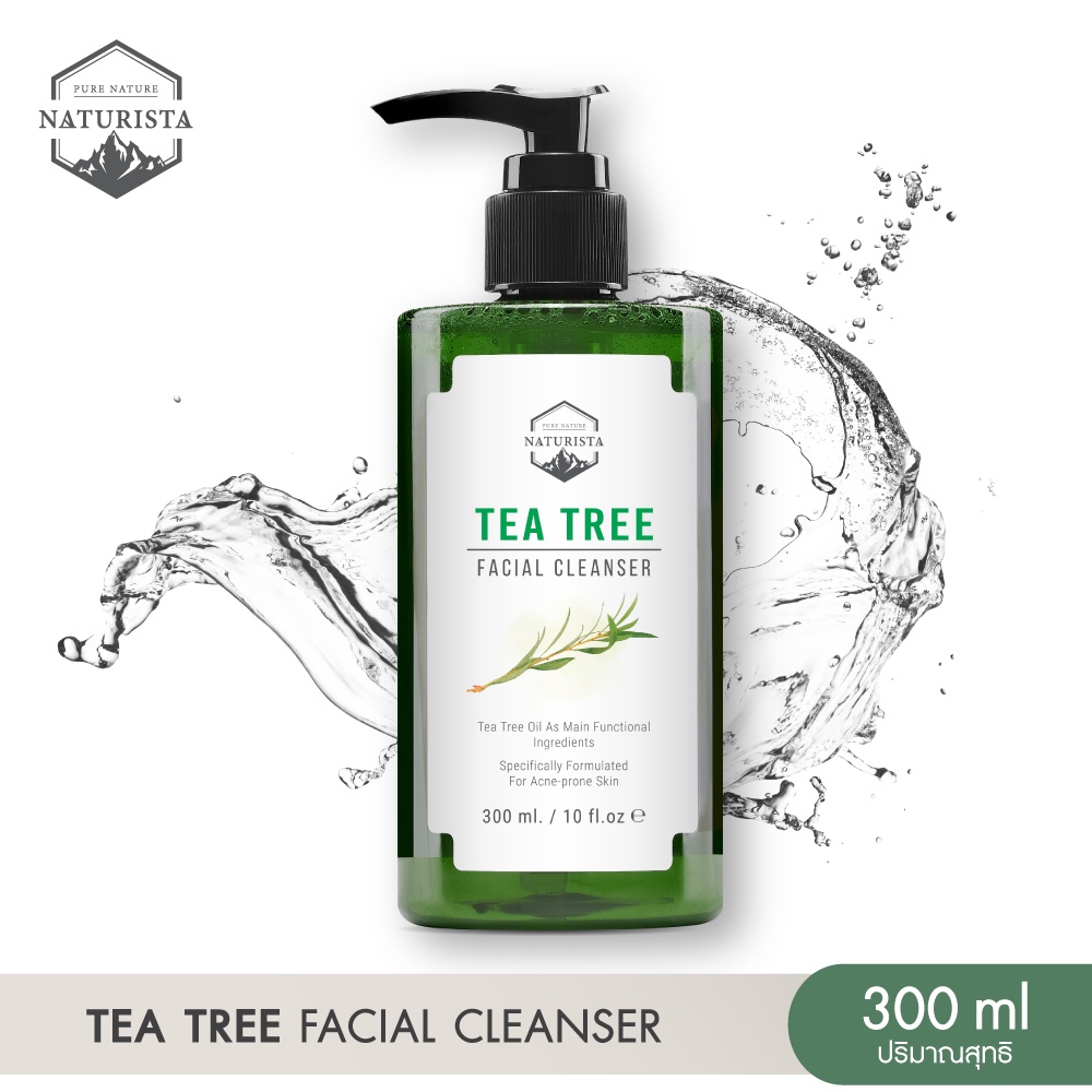 Naturista เจลล้างหน้าทีทรี pH Balance 5.5 สูตรอ่อนโยน สำหรับคนเป็นสิว และผิวแพ้ง่าย Tea Tree Facial Cleanser 300ml #5