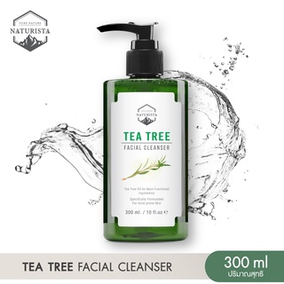 Naturista เจลล้างหน้าทีทรี pH Balance 5.5 สูตรอ่อนโยน สำหรับคนเป็นสิว และผิวแพ้ง่าย Tea Tree Facial Cleanser 300ml