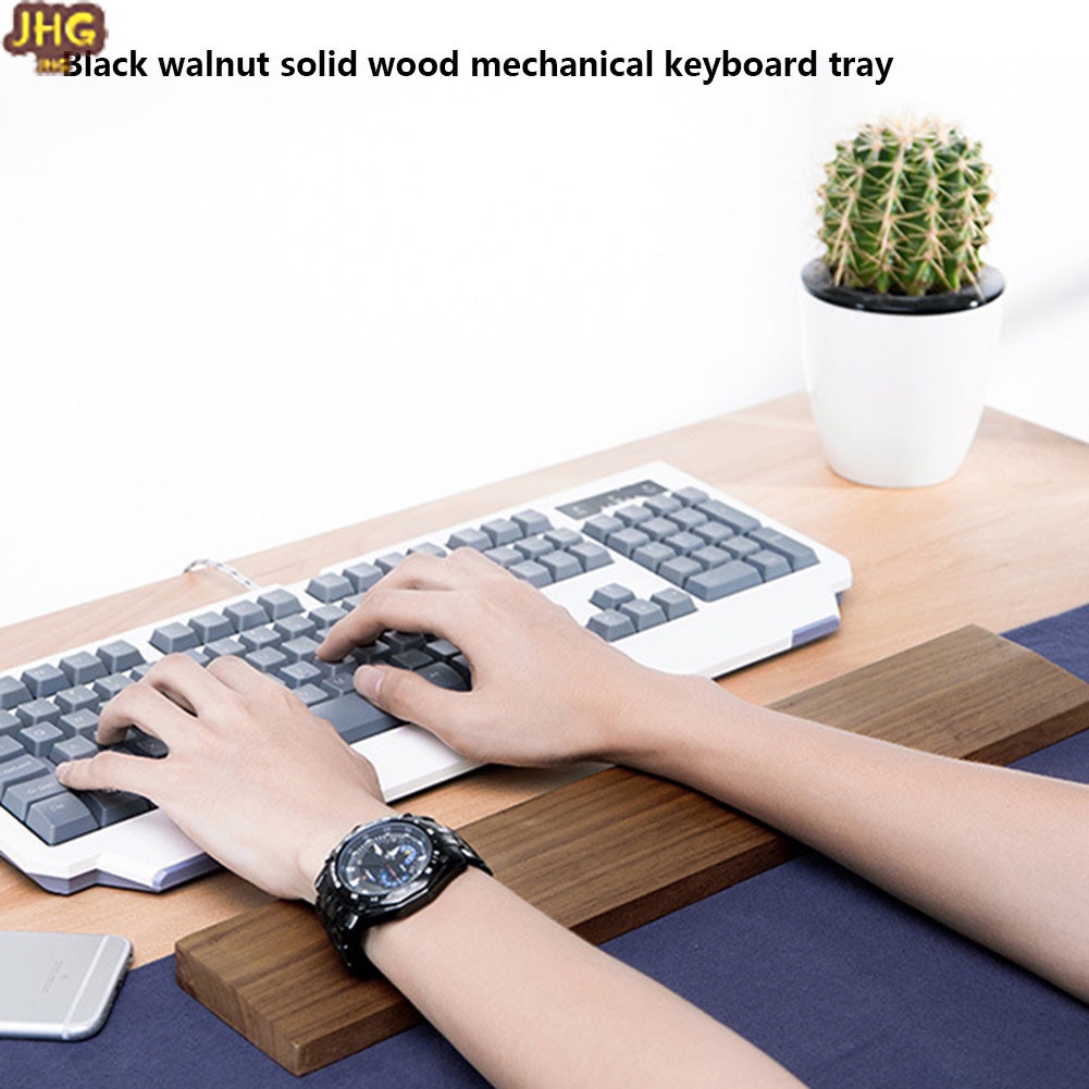 【new】.Wooden Mechanical Keyboard Wrist Rest Pad Wrist Support Hand Pad