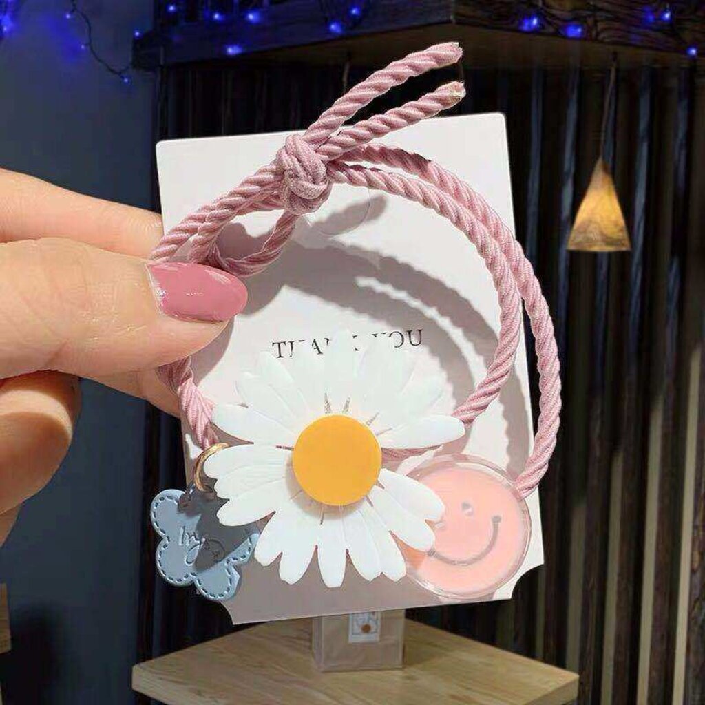 MYPINK ยางรัดผม ดอกไม้ แฟชั่น แฟนซี สีสดใส