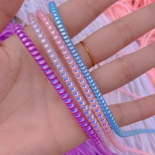 Ready Stock1Pc 1.4M/55 นิ้วGradient Spiral Cord Protector Cable Winderสําหรับสายหูฟังสาย/สายชาร์จ