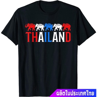 เสื้อยืดครอปช้างไทย มีคุณธรรมสูง เป็นมงคล ให้เกียรติ ศักดิ์สิทธิ์  Thai Flag Thailand Elephant T-Shirt คอกลม แฟชั่น  ผ้า