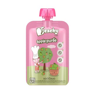 พีชชี่ แอปเปิ้ลบด ขนาด 100g Peachy แอปเปิ้ลบด (เด็ก 6 เดือนขึ้นไป)