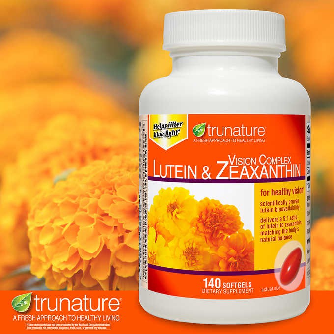 Trunature Lutein Exp.01/27 วิตามินบำรุงสายตา & zeaxanthin 140 softgels สำหรับผู้ที่ใช้สายตาโดยเฉพาะ