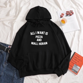 ขายดี เสื้อกันหนาว มีฮู้ด พิมพ์ลายตัวอักษร ALL I WANT IS PIZZA NIALL HORAN สไตล์ฮิปฮอป แฟชั่นสําหรับผู้ชาย ของขวัญวันขอบคุณพระเจ้า 2022 XY