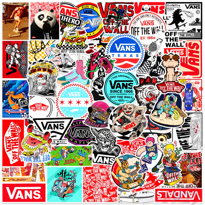 Vans - Series 06 Harajuku HipHop Fashion Brand Logo สติ๊กเกอร์ 50Pcs/Set Fans Collection DIY Fashion Luggage Laptop Skateboard Doodle Decals สติ๊กเกอร์