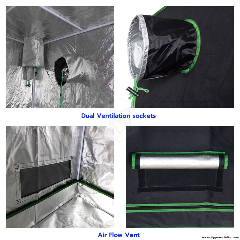 เต็นท์ปลูก Grow Tent (80x80x160CM) + กระเป๋า Tool Bag : Dimond Mylar โรงเรือนปลูกต้นไม้+เพาะกล้าอ่อน Indoor Greenhouse - รูปที่ 4