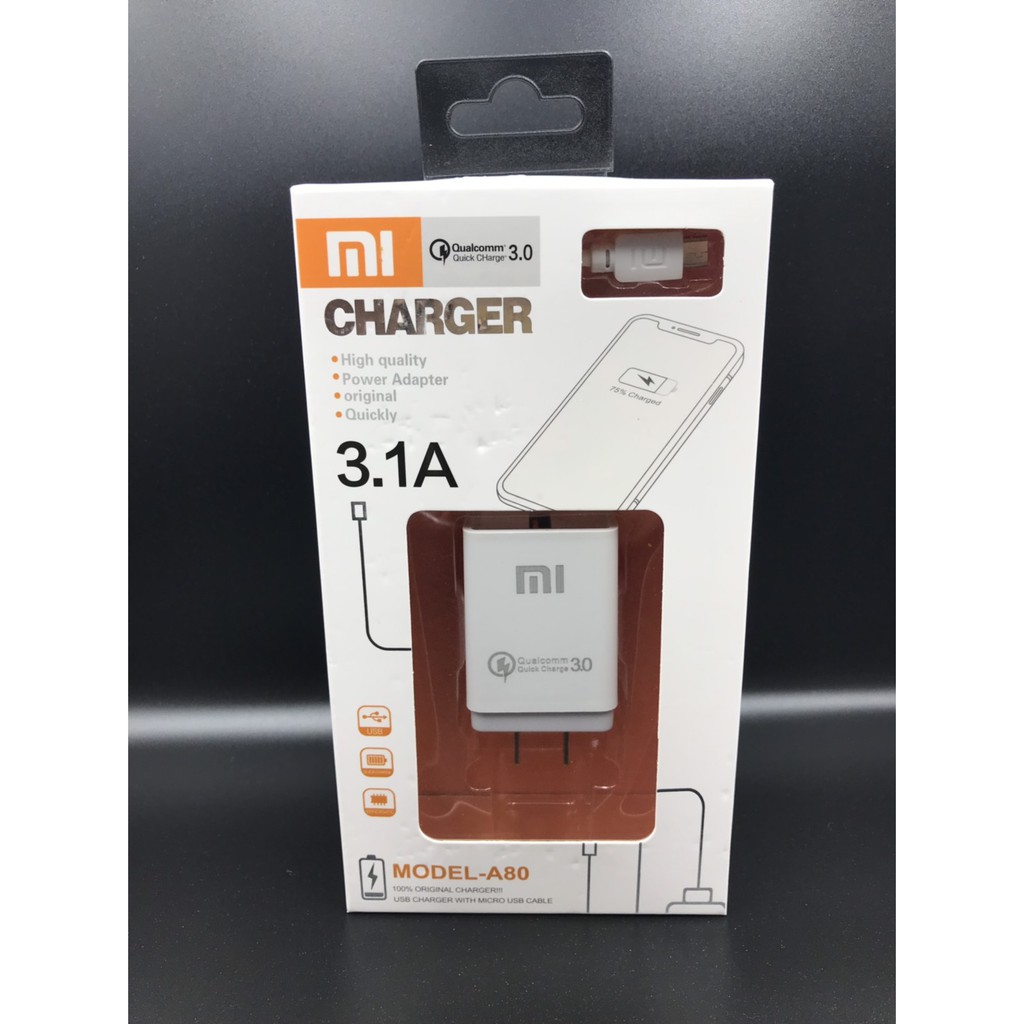 ที่ชาร์จมือถือ Original Xiaomi mi 5s Charger mi5s MI5 mi 5c/Plus/Max/5 RedMi 2/Note2/Mix 12v/3.1a EU QC 3.0 quick Fast