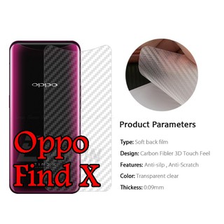 OPPO FIND X ฟิล์มใส ติดหลังเครื่อง กันรอยขีดข่วน รอยเคสกดทับ