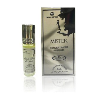 น้ำหอมอาหรับ Mister by Al-Rehab -สำหรับผู้ชาย, วู้ดดี้, เผ็ด, ไม้จันทน์ น้ำหอมปราศจากแอลกอฮอล์