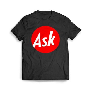 เสื้อผ้าผชเสื้อยืด พิมพ์ลาย Ask MeS-5XL