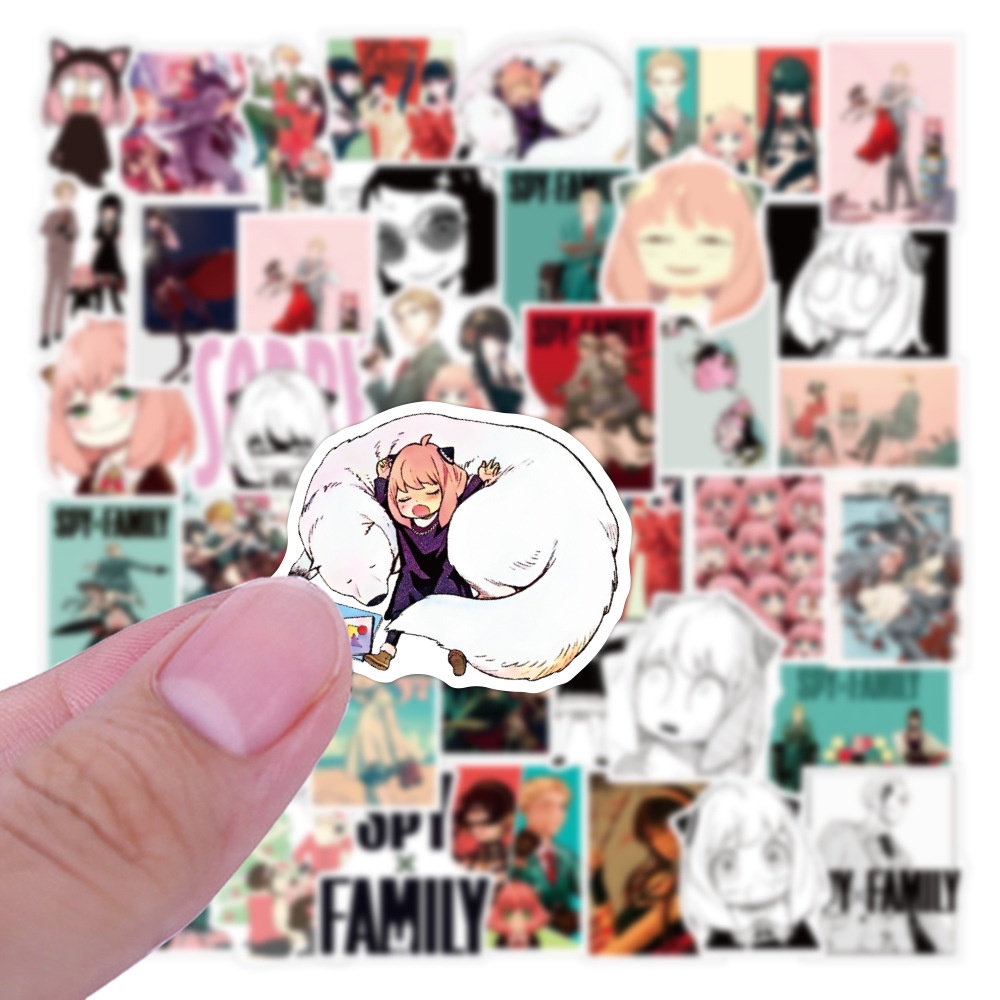 พร้อมส่ง New SPY×FAMILY sticker สติกเกอร์ กันน้ำรูปแบบที่แตกต่างกัน Shonen Jump JAPAN 50 ชิ้น