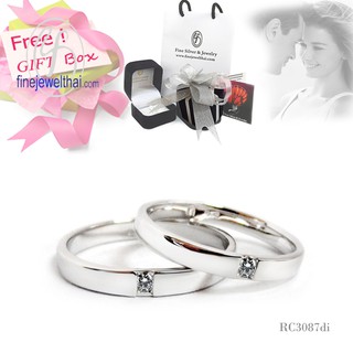 แหวนเพชร-แหวนคู่-เพชรแท้-Couple- Diamond-silver-Ring-finejewelthai-Diamond_Gift_Set29 (2วง)