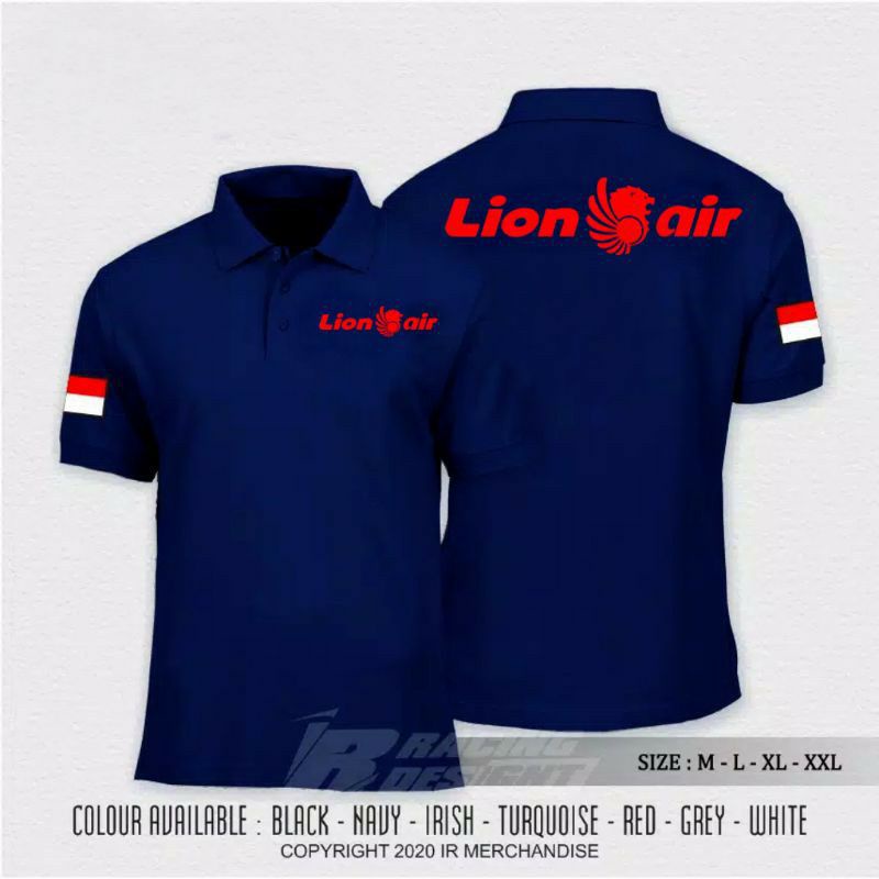 เสื้อยืดPOLO COLLAR SCREEN LION AIR/COSTUM KREEN LION AIR