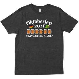 คอลูกเรือเสื้อยืดคอกลมขายดี เสื้อยืดลําลอง แขนสั้น พิมพ์ลาย Oktoberfest 6 Stein Apart Beer October ของขวัญวันเกิด FCadhn