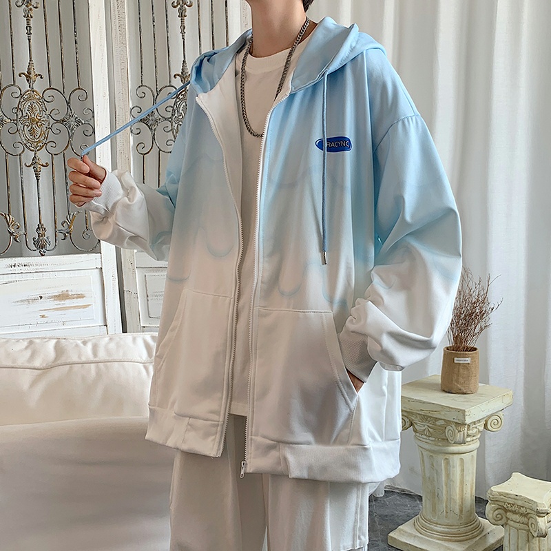 NEW🔥เสื้อคลุมแขนยาว เสื้อแขนยาวมีซิป อื่นๆ สไตล์เกาหลี กันแดด กันลม มีฮู้ด✨✔ดำ ขาว สีฟ้า เสื้อคลุมแขนยาว มีฮู้ด