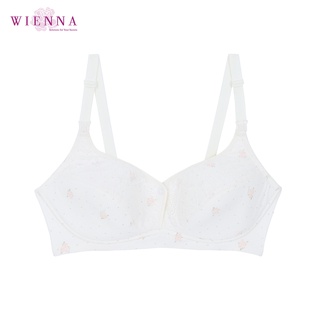 Wienna ชุดชั้นใน เวียนนา Mom Care DM12004 เสื้อชั้นในให้นมบุตร ไร้โครง ลายพิมพ์ สีชมพู,ฟ้า