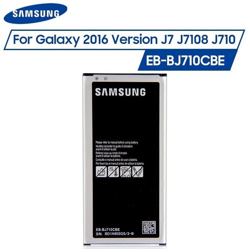 แบตเตอรี่Samsung Original EB-BJ710CBCสำหรับSamsung GALAXY 2016รุ่นJ7 SM-J7109 J7108 J710F J710K J710