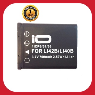 แบตเตอรี่กล้องโอลิมปัส LI40B,LI42B/Olympus Battery LI40B LI42B (Casio NP-80,K7006,EN-EL10,NP-45)คุณภาพเทียบเท่า