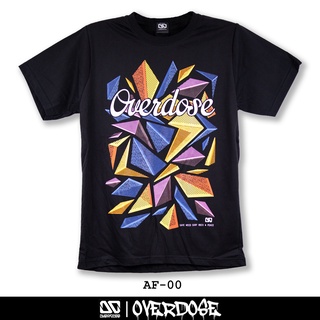 Overdose T-shirt เสื้อยืดคอกลม สีดำ รหัส AF-00(โอเวอโดส)