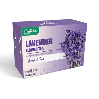 Glean Lavender Flower Tea ชาดอกลาเวนเดอร์ 10 ซอง  ตรา กลีน (10 Tea Bags)