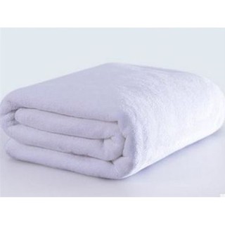 ssm -008 ผ้าเช็ดตัวผ้าฝ้าย (ขนาด 150*75 cm) สีขาว