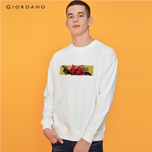 GIORDANO MEN Printed crewneck sweatshirt 91099666