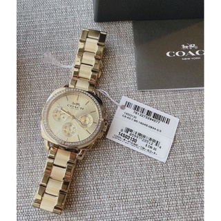 นาฬิกา Coach  สีทอง ขอบหน้าปัดเพชรGold Dial Stainless Steel