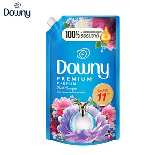 Downy ดาวน์นี่ Premium Parfum น้ำยาปรับผ้านุ่ม สูตรเข้มข้นพิเศษ แบบเติม 1.28 ลิตร - กลิ่นช่อดอกไม้อันแสนสดชื่น