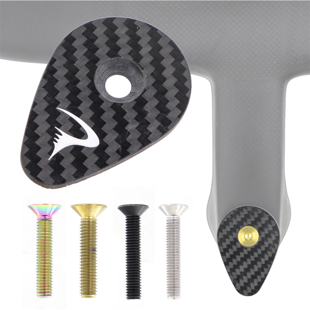 ใหม่ ฝาครอบคอแฮนด์จักรยาน คาร์บอน พร้อมสกรู สําหรับ F12
