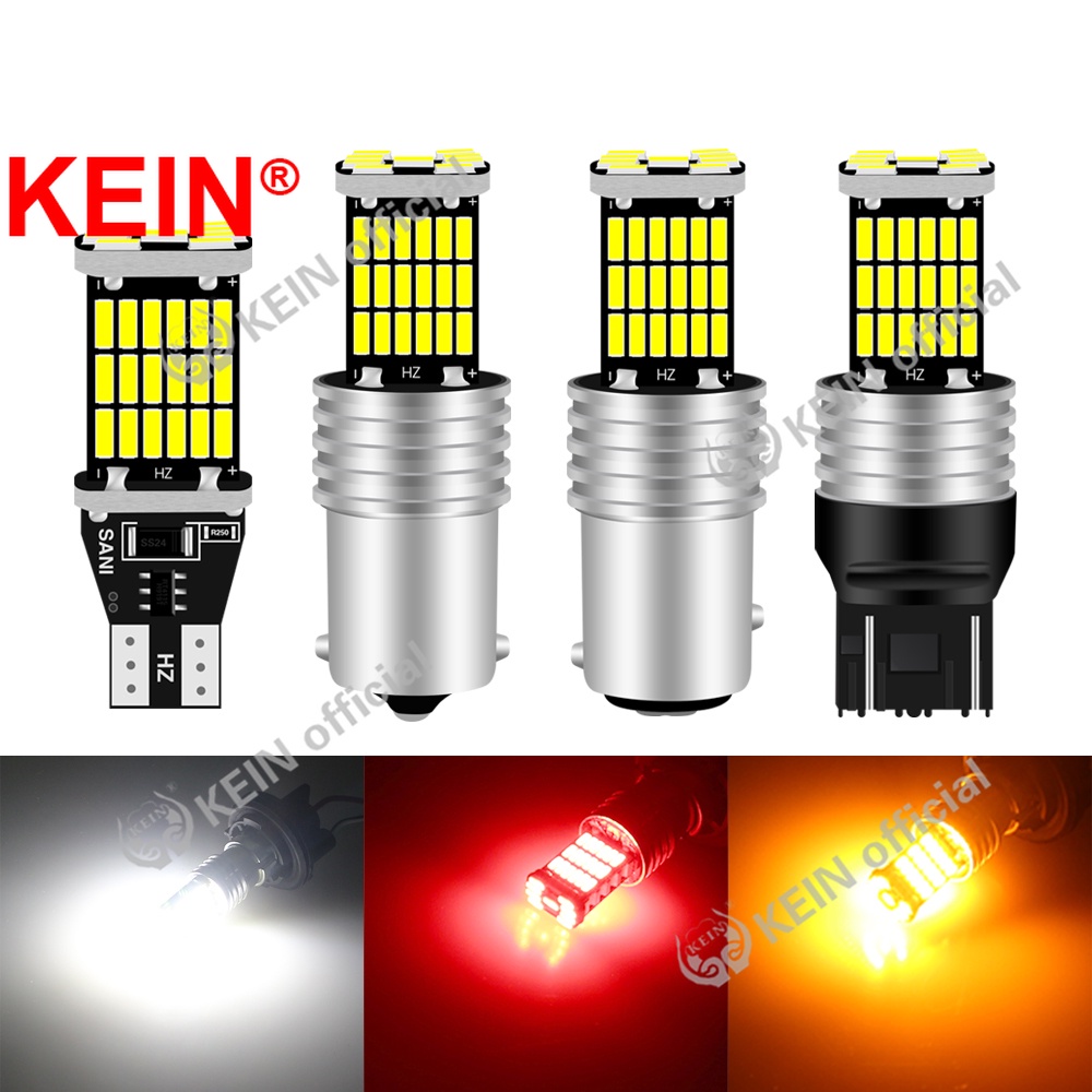 Kein 2PCS T15 T20 7440 T25 1156 BA15S P21W W16W W21W W21/5W 3156 3157 45SMD 4014 led ไฟท้ายรถยนต์ ไฟเบรค led