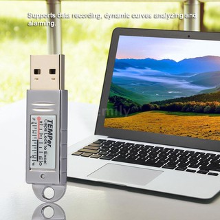 เครื่องวัดอุณหภูมิแบบเซนเซอร์ USB สำหรับ PC Laptop Silver