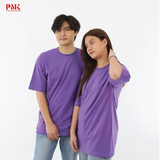 เสื้อยืดทนทาน Cotton100% Over Size สีม่วง LTSO12 - PMK Polomaker