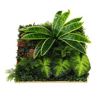 สุดยอด!🍟 แผงต้นไม้ประดิษฐ์แนวตั้ง PLANTS WALL แบบที่ 2/1 50x50 ซม. ARTIFICIAL VERTICAL PLANT PANEL PLANTS WALL NO.2/1 50