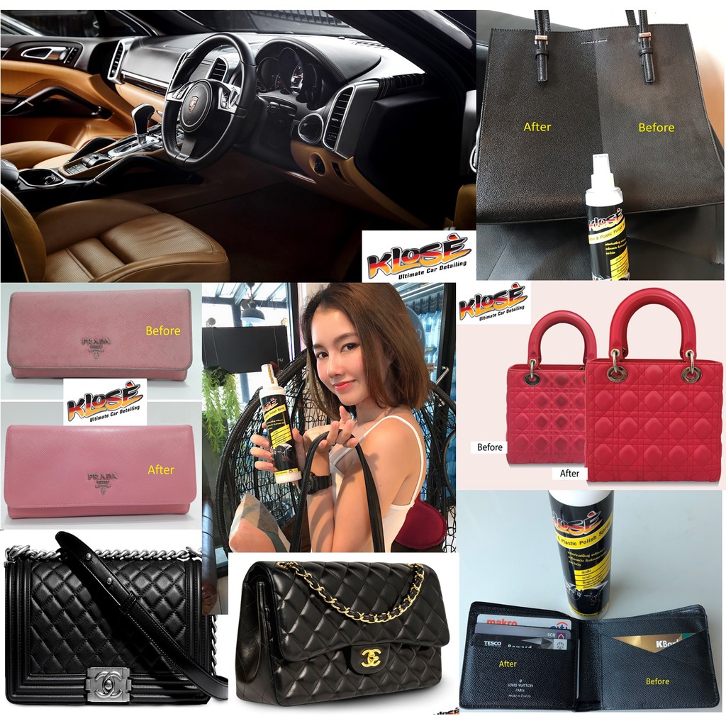 KLOSE น้ำยาเคลือบกระเป๋าหนัง เบาะหนัง น้ำยาเช็ดกระเป๋าหนัง Leather &Plastic Polish Spray