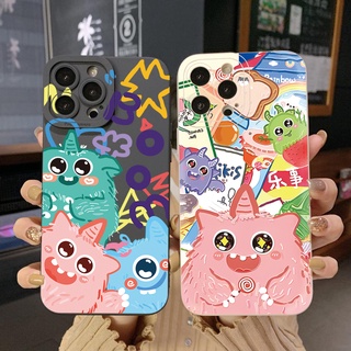 เคสโทรศัพท์มือถือ ขอบสี่เหลี่ยม ลายมอนสเตอร์คุกกี้น่ารัก สําหรับ Infinix Hot 12i 10S 11 10 Play 11S 10i Smart 6 HD X6511 X657B X6512 Note 12 G96