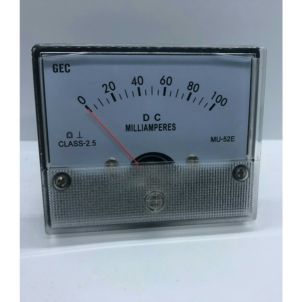 (1ชิ้น) DC แอมป์มิเตอร์ 0-100MA รุ่น MU-52E DC100MAขนาด 80x65MM. ของญี่ปุ่นเก่าเก็บสินค้าใหม่ในไทยพร้อมส่งคุณภาพดีเยี่ยม ราคา ถูกที่สุด ดีลบีเคเค