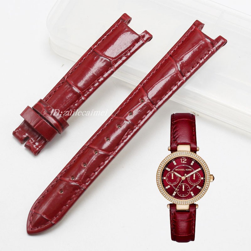 อะไหล่สายนาฬิกาข้อมือ 16มม. Burgundy Italian Cowhide Mk6451 - ds0310s ...