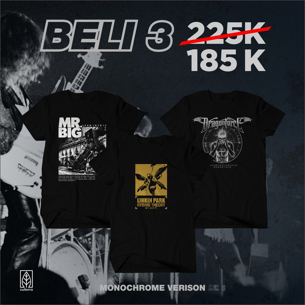BAND T-SHIRTS / SAVING PACKAGE FREE TO CHOOSE 3 T-SHIRTS / ROCK METAL MUSIC CLOTHES / MONO VERSION /