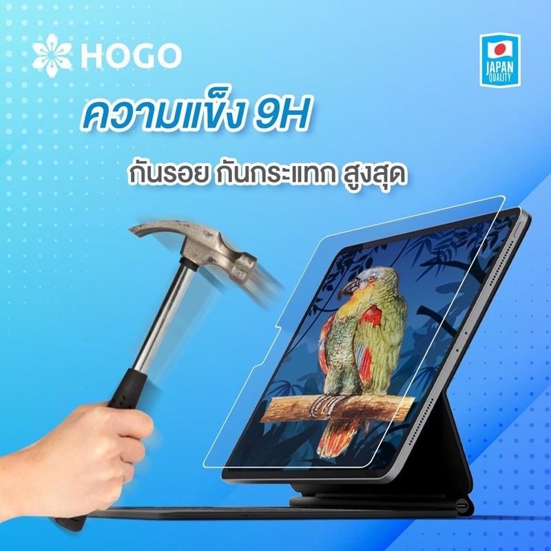 (New) ฟิล์มกระจก ผิวกระดาษ Hogo Paper Feel Glass For New iPad Pro / iPad Air6,5,4 / iPad mini / iPad Gen7-11 - รูปที่ 2
