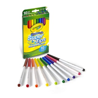 ถูกสุด ลดแรง!! Crayola SuperTips เครโยล่า สีเมจิกล้างออกได้ 10 / 20/ 50 / 100 สี รับประกันสินค้า ของแท้ 100%