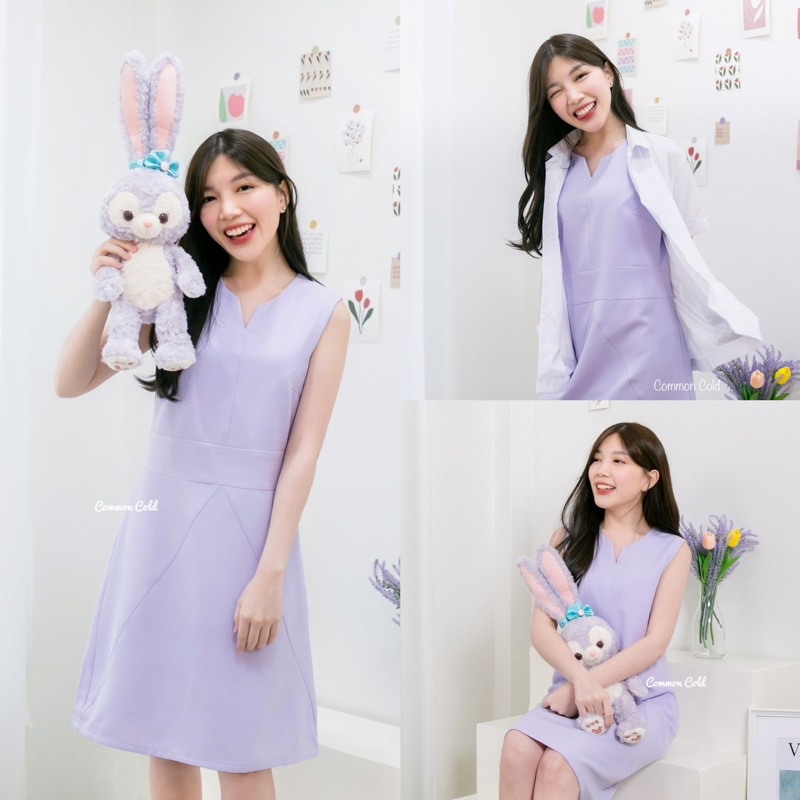 Common Cold Dress รุ่น Cinderella (สีม่วงพาสเทล)