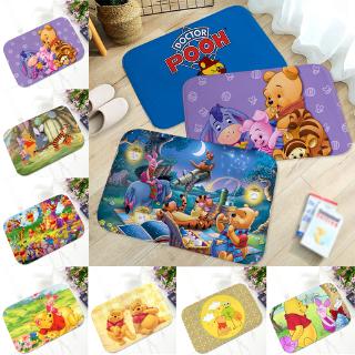 พรม ลาย Disney Winnie the Pooh น่ารัก กันลื่น ดูดซับน้ำได้ดี สำหรับตกแต่งบ้าน ขนาด 40*60 60*80 ซม.