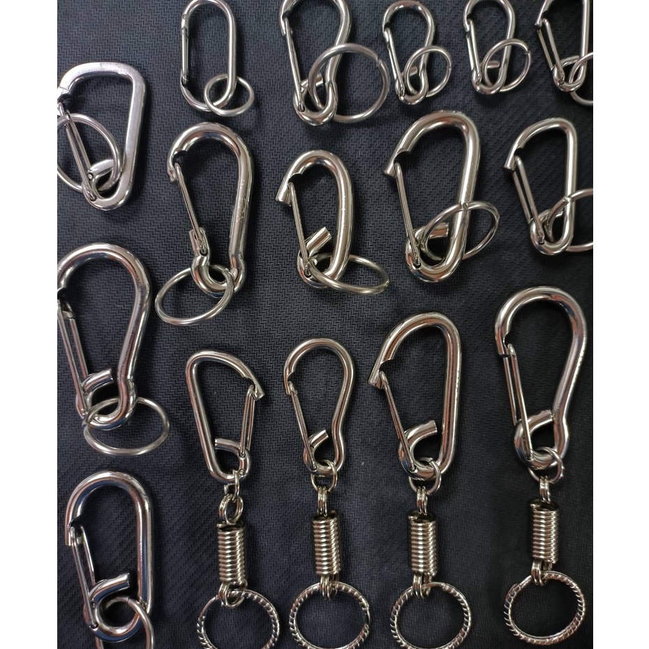 พวงกุญแจสแตนเลสแท้ คาราบิเนอร์ Carabiners สแน็ปลิงค์ ตะขอสแตนเลส ตะขอทองเหลือง พวงกุญแจ ห่วงสแตนเลส