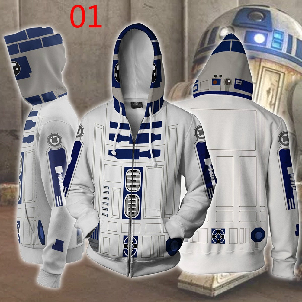 Star Wars Zipper Hoodie 三维 พิมพ์แจ็คเก็ต