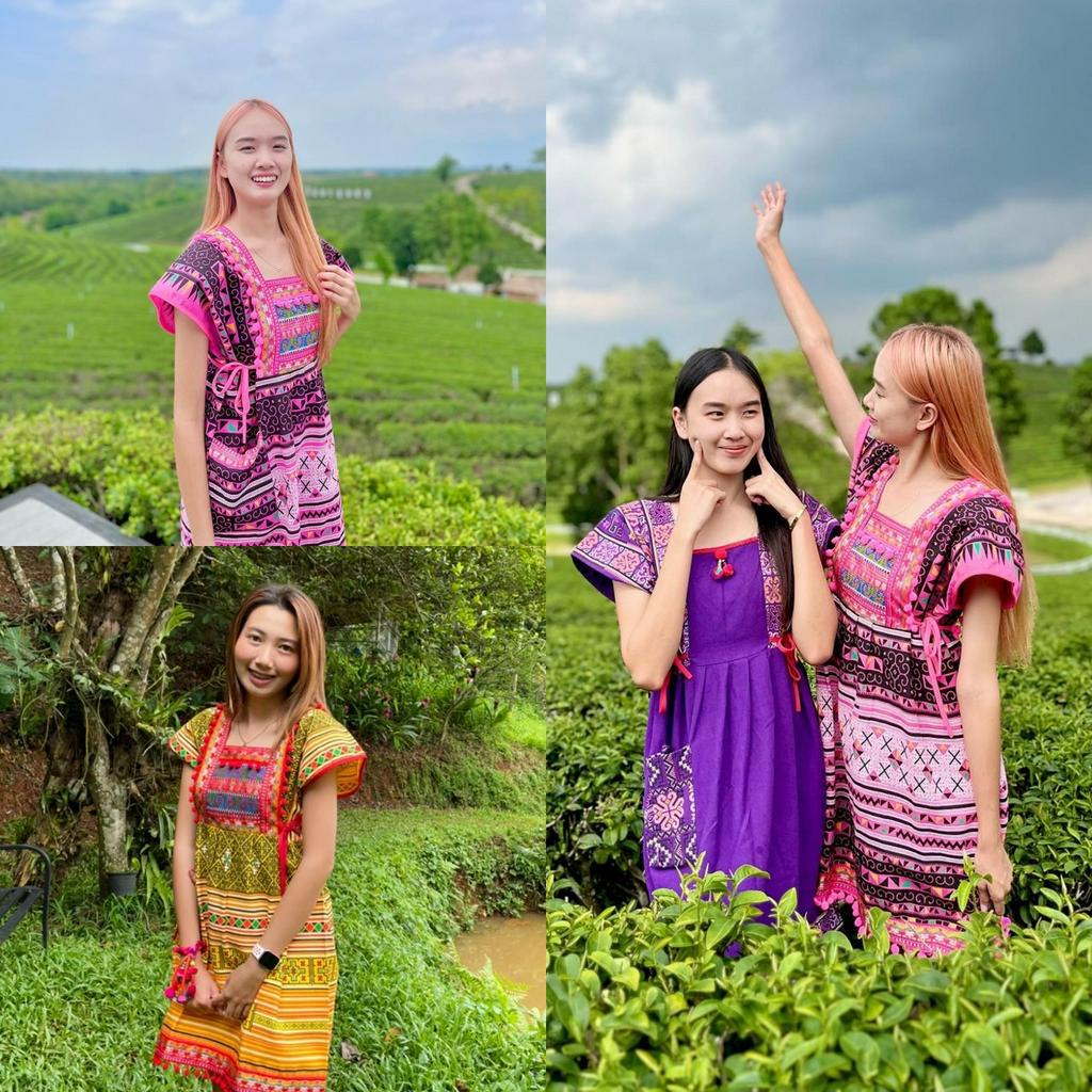 ชุดดอยลายใหม่* |ชุดชาวเขา|ชุดพื้นเมือง|ชุดแม้ว|ชุดเที่ยวเหนือ[มีเรทราคาส่ง]