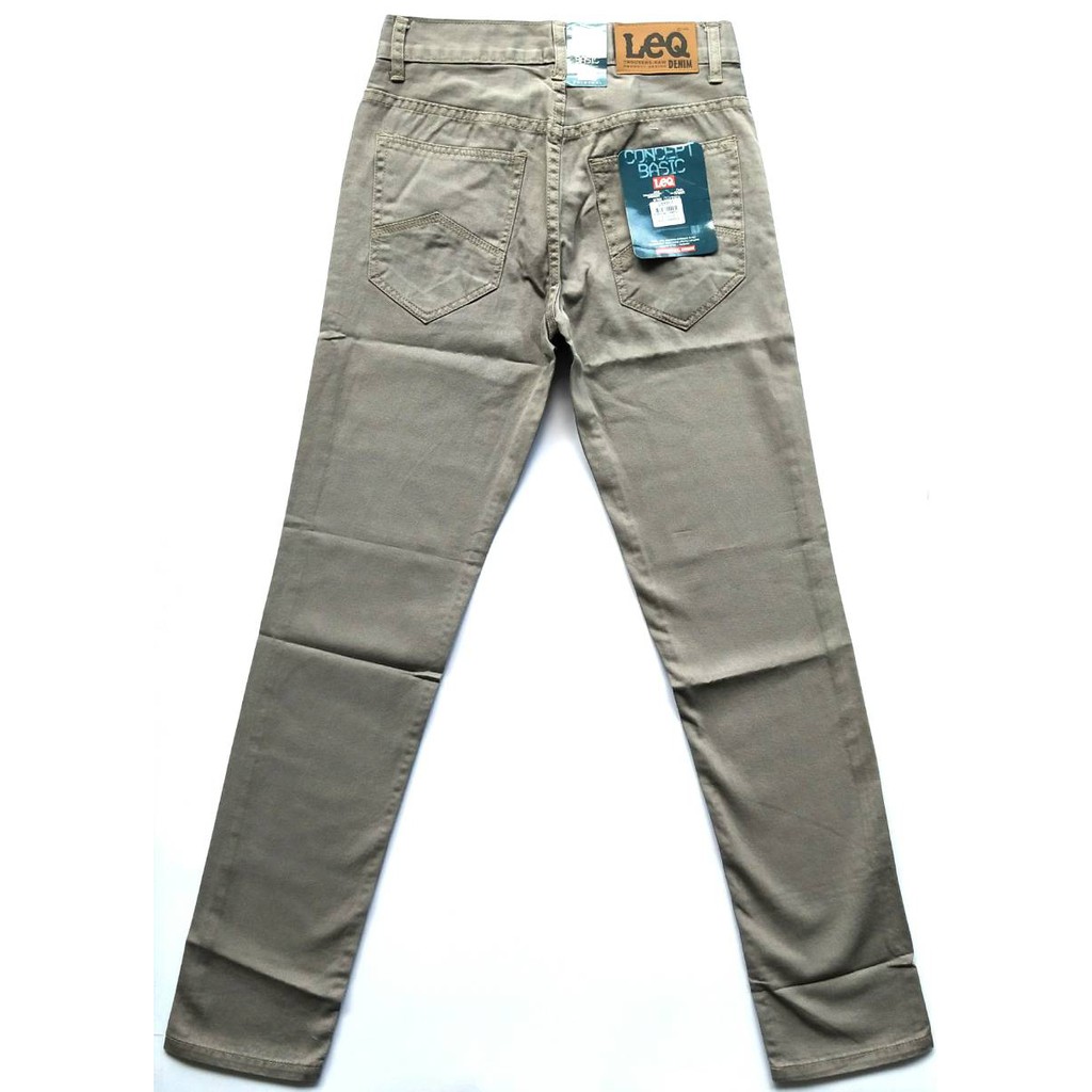 LEQกางเกงขายาวแฟชั่นผู้ชายDENIM ผ้าไม่ยืด ทรงเดฟกึ่งกระบอกเล็ก ผ้าเวสปอยส์ Size.28-38**รวมสี**