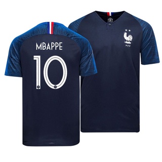 เสื้อกีฬาแขนสั้น ลายทีมชาติฟุตบอล World Cup France 2018 ชุดเหย้า